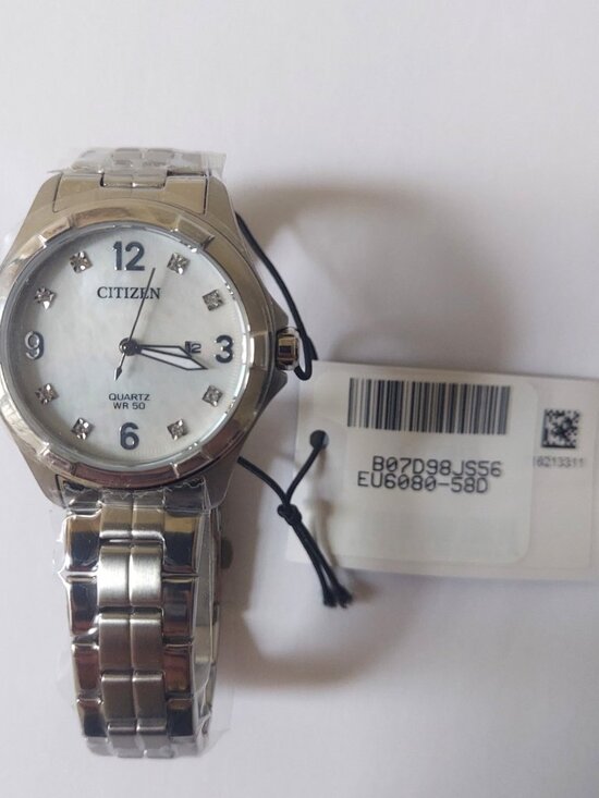 Citizen Women\'s Watch EU6080-58D Mother of Pearl Dial Crystal Markers-NWT main image 9